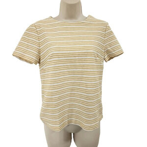 BANANA REPUBLIC FACTORY Striped Top Yellow Size S